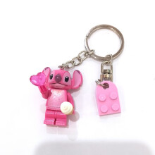 (Pink)Stich Baustein Schlüsselanhänger Spielzeug mit DIY-Montage für Kinder Geschenk Enthusiasten