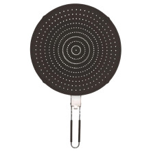 Grease Splatter Screen Fits 12-Inch Pans Folding Design Heat-Resistant 480F Locking-Handle Silicone-Stainless LQZ369 50 Cm