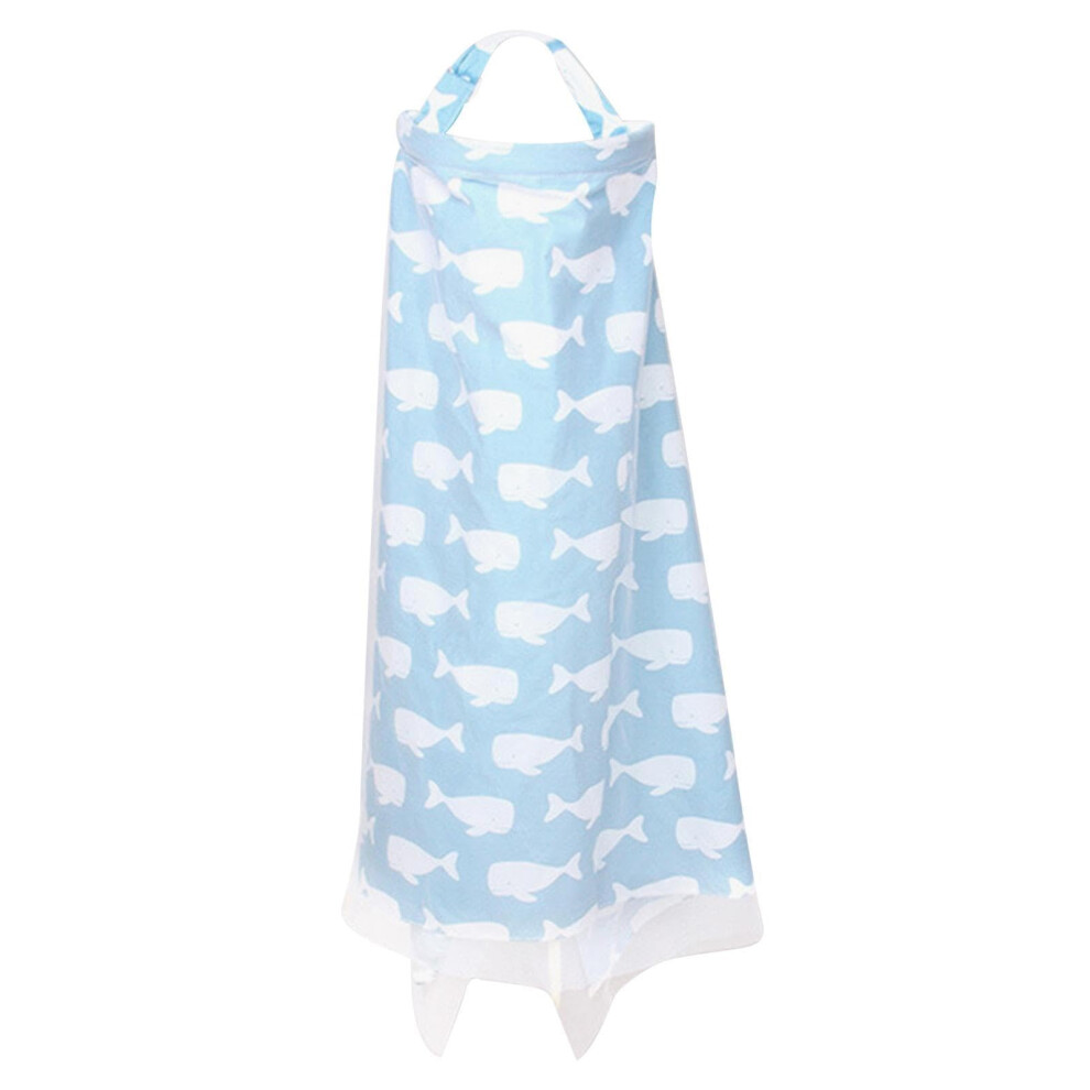 Privacy Care Covers 360 Degree Cotton Nursing Apron Machine Washable Seat Canopy Pram Cover Blue Whale