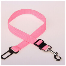 Pet Rope Pet Car Seat Belt Safety Harness Restraint Adjustable Leash Travel Clip For All Cars Pink 70CM