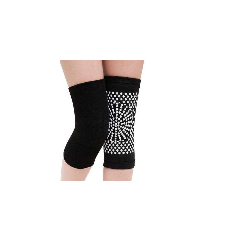 Black Self Heating Knee Brace 1 Pair Xlarge Breathable Compression Knee Support Kneepad Warmer