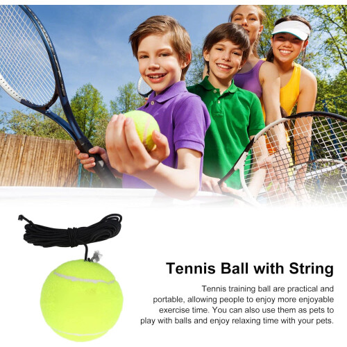 Tennis Training Balls With String Practice Trainer Rebound Tool Durable Plastic For Kids Adults Beginners 1