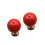 2Pcs Red Ceramic Round Drawer and Cupboard Knobs Pull Handles 1