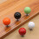 2Pcs Red Ceramic Round Drawer and Cupboard Knobs Pull Handles 4