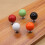 2Pcs Red Ceramic Round Drawer and Cupboard Knobs Pull Handles 2