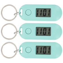 3er-pack digitaluhr schlüsselanhänger, stumm für studenten