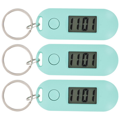 3er-pack digitaluhr schlüsselanhänger, stumm für studenten