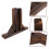 Support Bois Pour Clôture, Base Stable Pour Déco Jardin Léger 6
