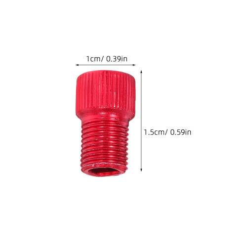 4 aluminiumlegering - adapter fietspomp rood 1