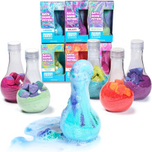 Tub Works Kids Bath Bomb Potion, giocattolo da bagno assortito, confezione da 6 | Atossico | Effervescente, schiume e bolle con un'esplosione di