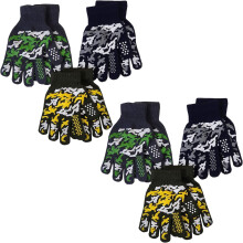 12 Pairs Kids Winter Magic Gloves Warm Stretchy Knit Full-Finger Gloves for Boys & Girls, Soft Thermal Kids Gloves for Cold Weather Outdoor & School