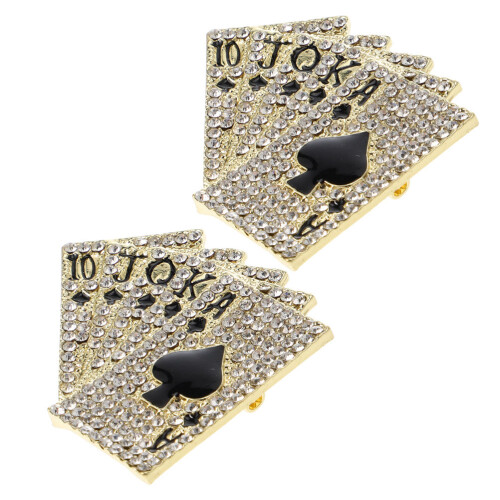 2 legering speelkaarten broche kleding of accessoire