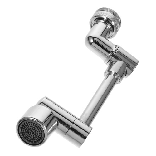 Copper Swivel Faucet Extender Silver Adjustable Sink Attachment 2
