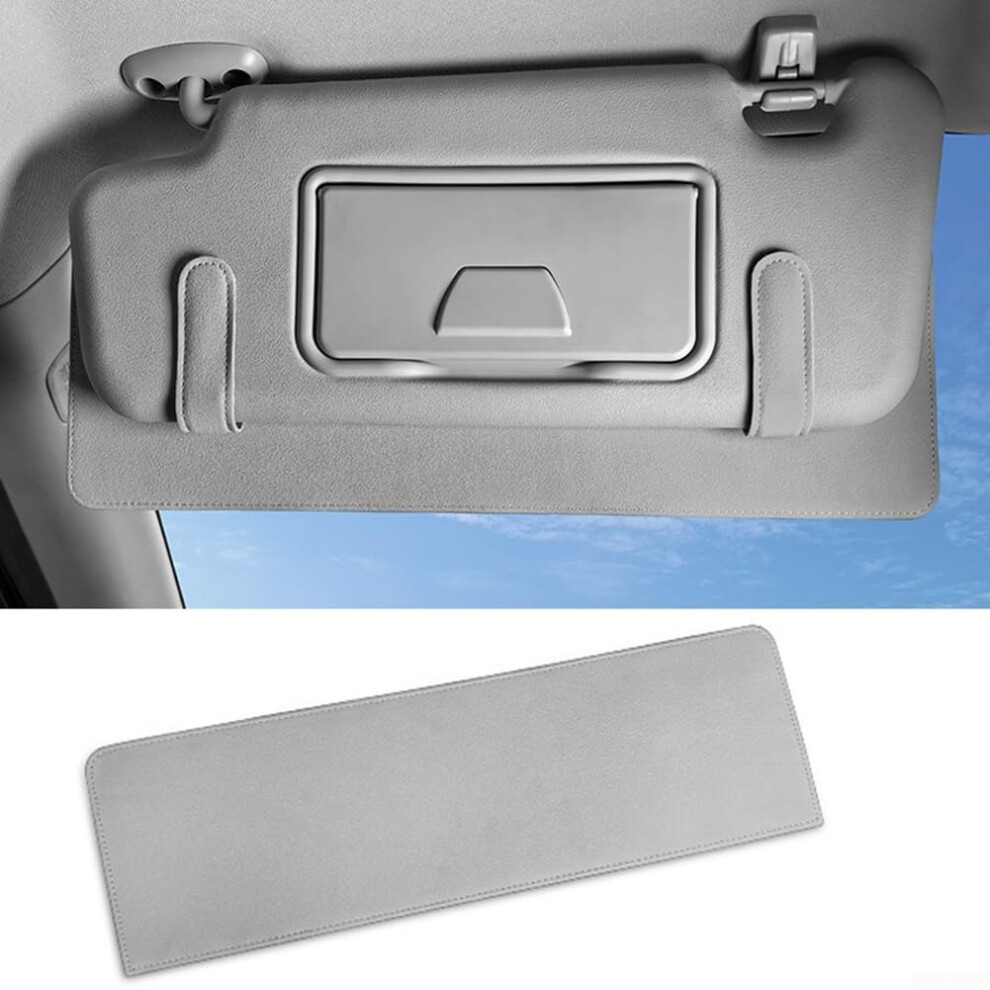 Car Windshield Sunshade Leather Effect Heat And Glare Reduction Universal Fit For Most Vehicles Gray 9354506021177