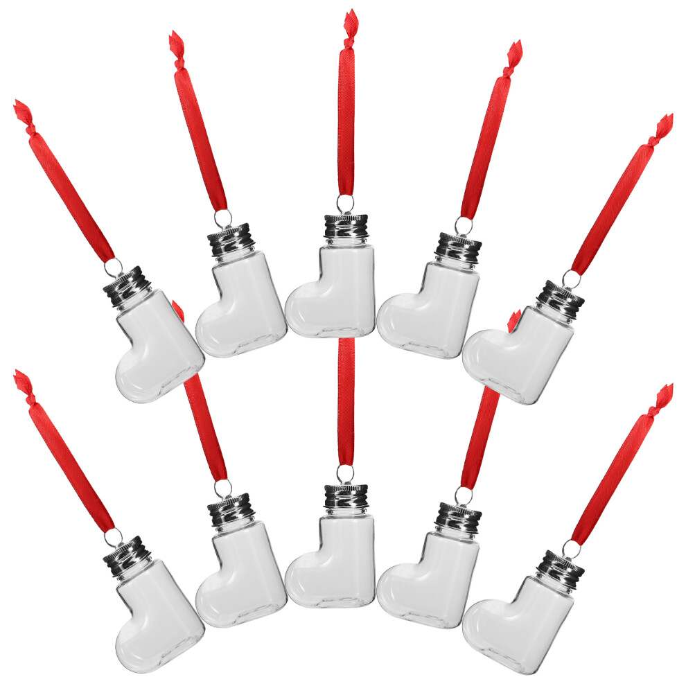 14pcs clear 50ml plastic candy boxes, sock-shaped with screw cap-image-OPC-PKT8NZM-NEW