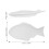 White Porcelain Fish Shaped Serving Plate Multipurpose Snack Tray 2