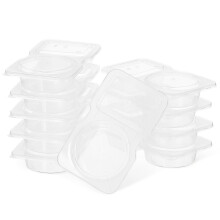30Pièces Petites Coupelles Portion Couvercles Transparentes