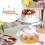 1Set Cake Serving Plate Met PP En Basis, Stevig 3