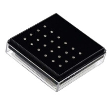 24 roestvrijstalen neusnagel neusring bone stud met opbergdoos