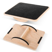 Balance Board Indoor Rocker Board Wooden For Standing Desk Under Desk Office Wobble Board Core Strength