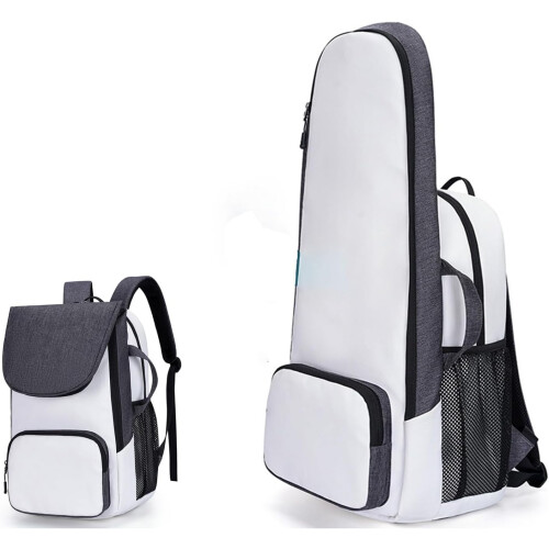 Polyester Tennis Backpack Multi Functional For School And Sports Activities White 1