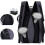 Polyester Tennis Backpack Multi Functional For School And Sports Activities White 4