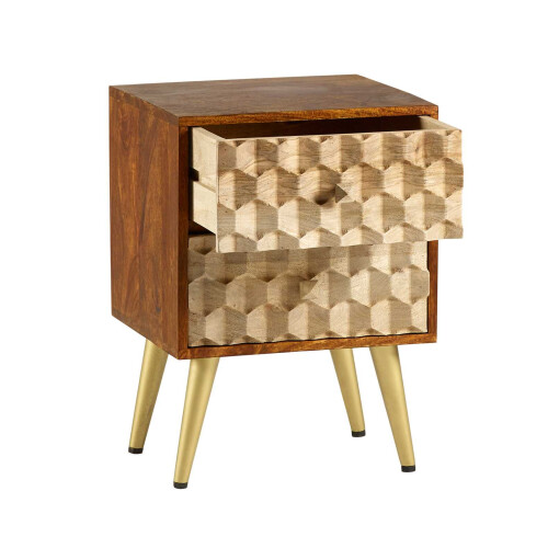 Edison 2 Drawer Side Table 2