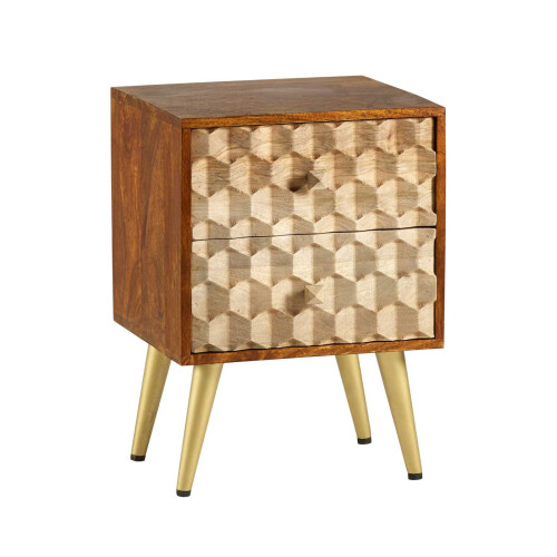 Edison 2 Drawer Side Table 1
