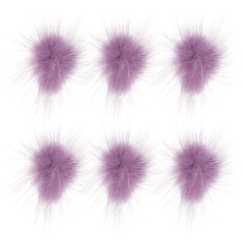 6Pcs Pink Magnetic Nail Decorations Fluffy Ball Ornaments 2