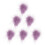 6Pcs Pink Magnetic Nail Decorations Fluffy Ball Ornaments 5