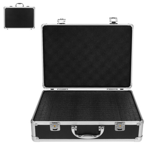 Boîte Outils Aluminium Noire Avec Robuste Pour Maison
