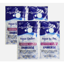 4 x Immerse Hot tub Filter Cleaner Sachets Spa Cartridge Clean AquaSparkle