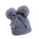 Gebreide met pompons baby , winter, grijs 1
