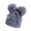 Gebreide met pompons baby , winter, grijs 5