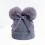 Gebreide met pompons baby , winter, grijs 6