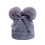 Gebreide met pompons baby , winter, grijs 3