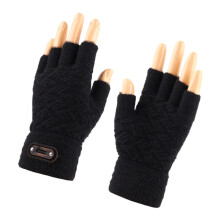 Ein Paar Halbfingerhandschuhe Für Herren Mit Touchscreen Funktion Schwarz