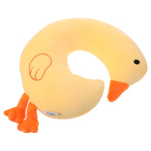 u-shaped neck pillow with foam and plush for travel or office use