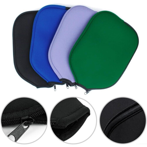 Neoprene Pickleball Paddle Covers Shock-Absorbent Storage For Standard-Sized Rackets Blue 2