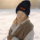 winter hat headgear bib suit thick knit scarf blue 4
