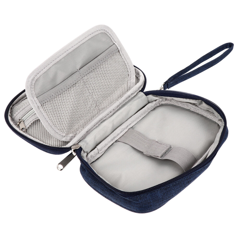 1Pc 300D Cationic Storage Bag For Cables Usb Earphones Charger Blue 3312905953150