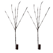 2 pack 20 led battery willow twig lights warm white for home decor