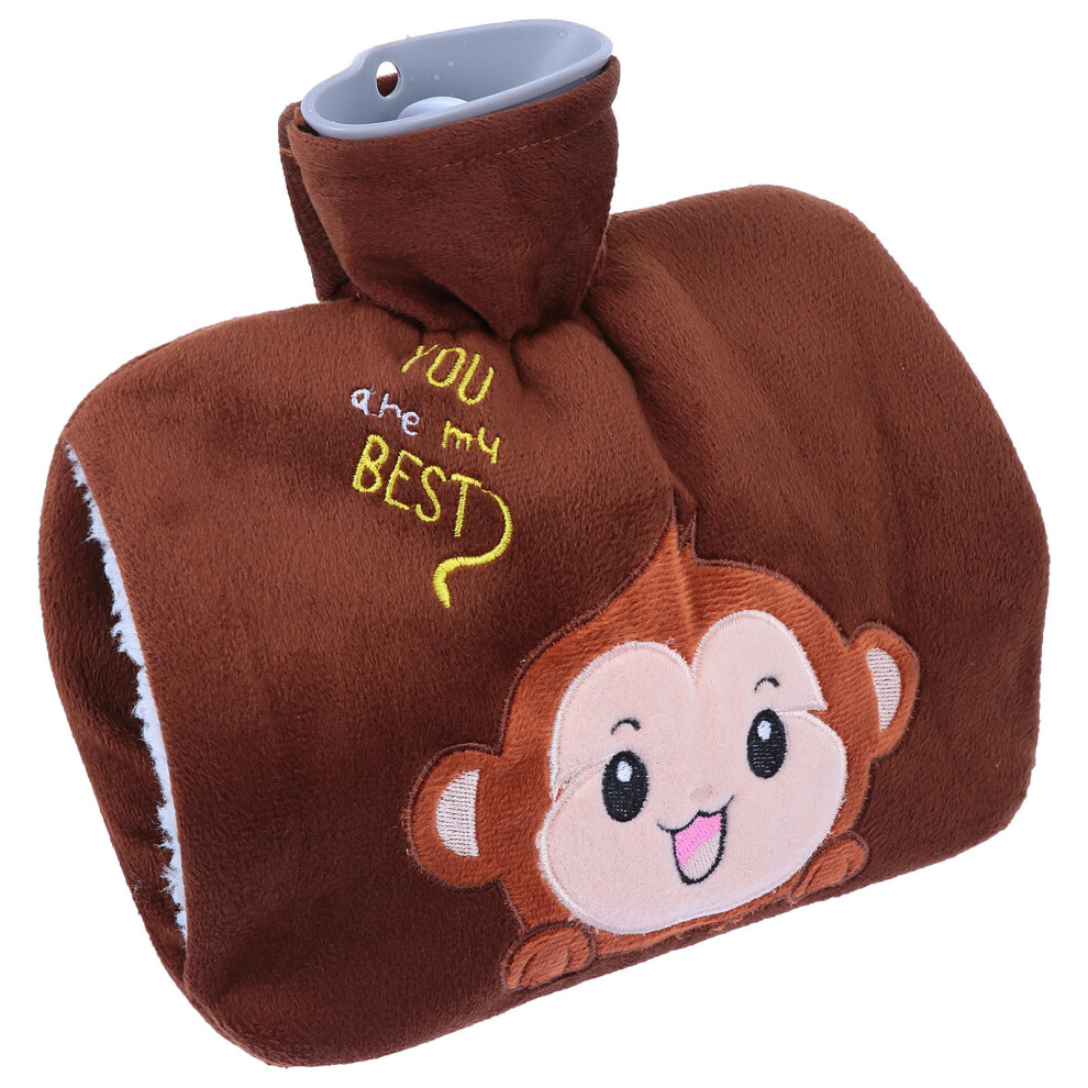 Artibetter Light Cartoon Winter Warm Hand Warmer Hot Water Bottle Bag With Plush Cover