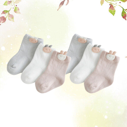 3 baby socks rabbit design breathable 6-12 months 2