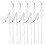 10pcs twisted clear pendant decorations transparent 6