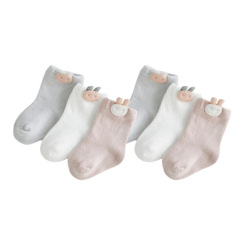 3 baby socks rabbit design breathable 6-12 months