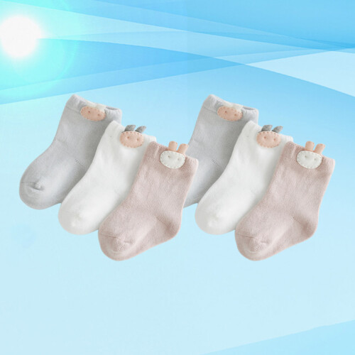 3 baby socks rabbit design breathable 6-12 months 1