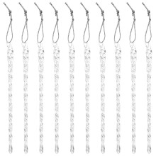 10pcs twisted clear pendant decorations transparent