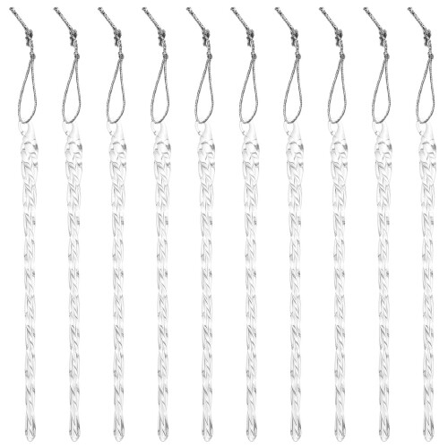 10pcs twisted clear pendant decorations transparent