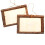 2Pcs Premium Wood Photo Frame DIY Simple Brown Desktop Display 1